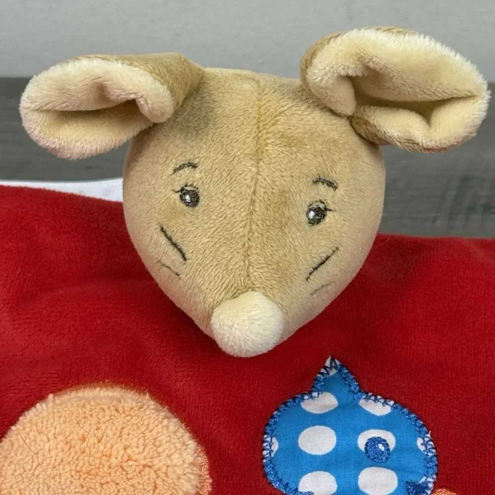 KALOO France Colors DOUDOU PUPPET MOUSE #9632631 Plush Lovey‎ Squirrel Red Soft